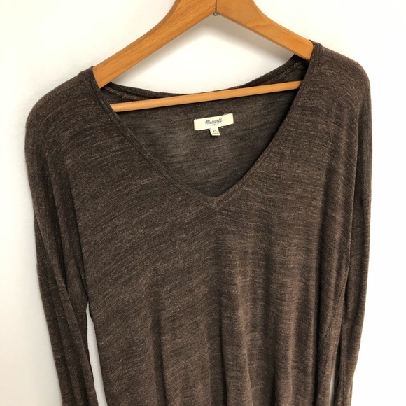 Madewell Brown All Around Long Sleeve Tee - Picture 3 of 7